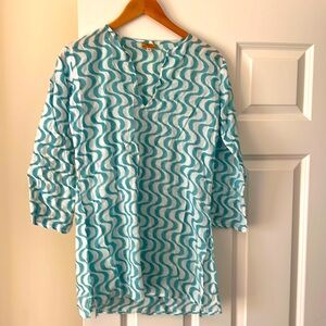 Roller Rabbit Beach Kurta Teal Wave XS